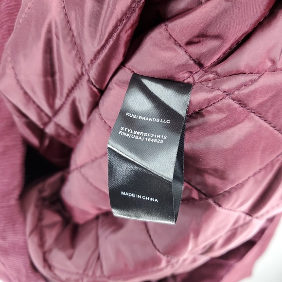 Robert Graham Corduroy Jacket Burgundy Mens XXL New Zip Snap Quilt Lined Cotton - Picture 3 of 7